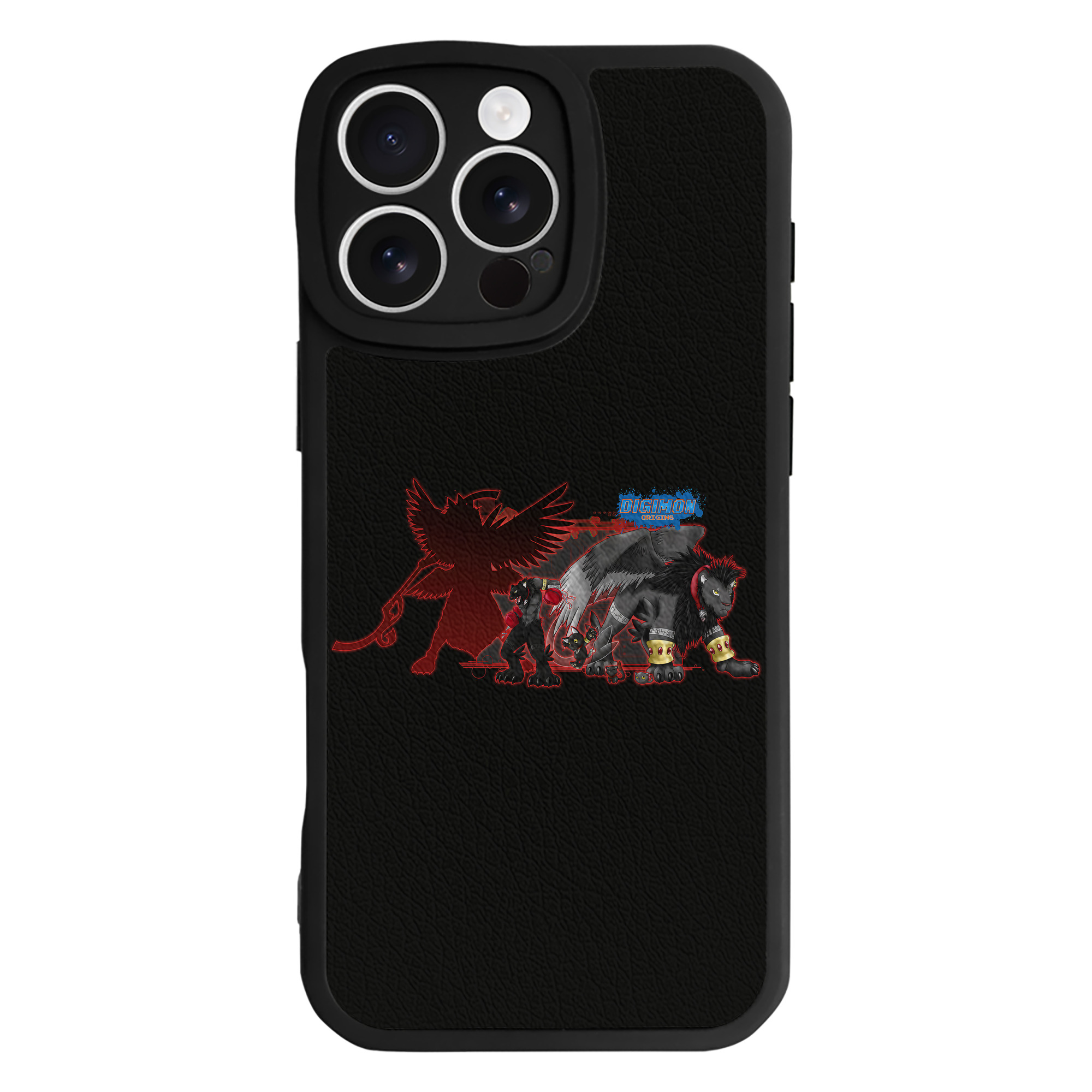 （画像用） Digimon デジタルモンスター/デジモン 【iPhone 16シリーズ対応】シリコンスマホケース（レザー調） 材質：シリコン